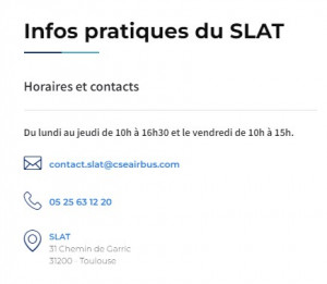 Informations secrétariat SLAT 2024